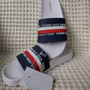 Tommy Hilfiger White Slides